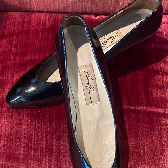 Amalfi Black Patent Leather Heels - Picture 2 of 6